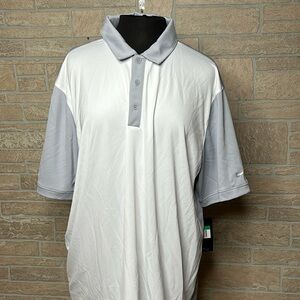 NIKE Gray and White Golf Polo Dri-Fit Size XL NWT NEW
